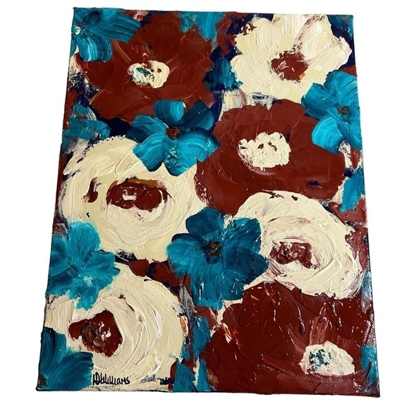 Original Artwork Acrylics on Canvas Impressionism Full Canvas Blooms - Picture 1 of 13